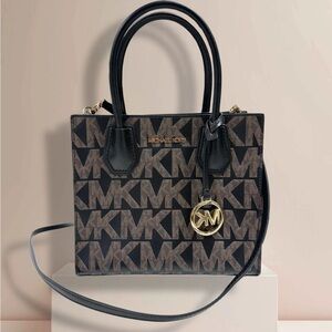 MICHAEL Michael Kors Black and Brown Satchel